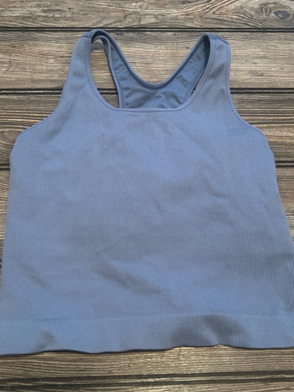 DSG Ribbed Racerback Tank Top - Light Blue